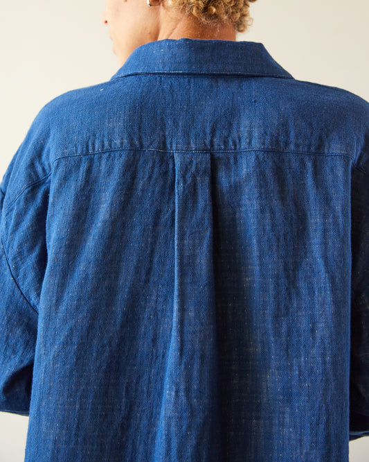 Atelier Delphine Oversized Shirt Jacket, Blue