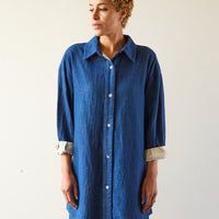 Atelier Delphine Oversized Shirt Jacket, Blue