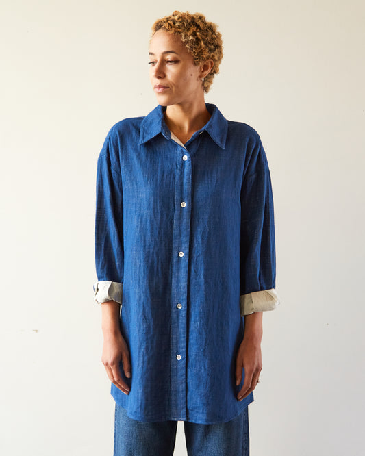 Atelier Delphine Oversized Shirt Jacket, Blue