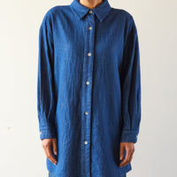 Atelier Delphine Oversized Shirt Jacket, Blue