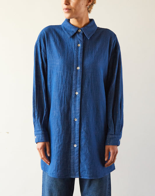 Atelier Delphine Oversized Shirt Jacket, Blue