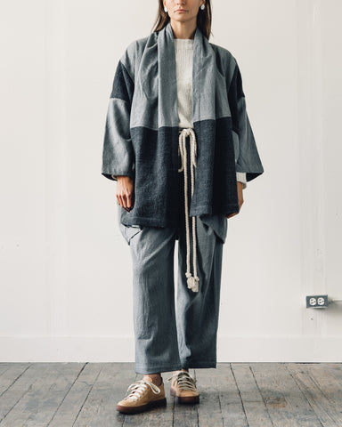 Atelier Delphine Haori Coat Patched Boa, Grey