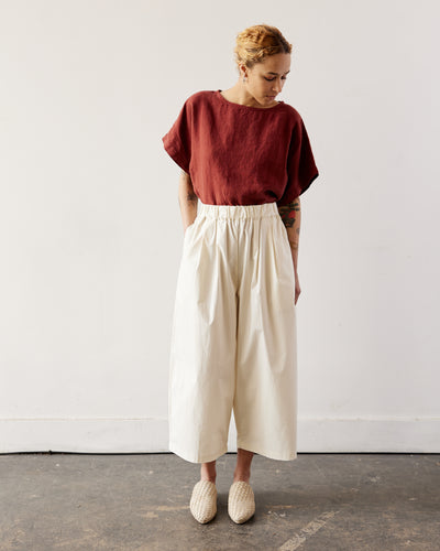 Black Crane Linen Box Top, Brick