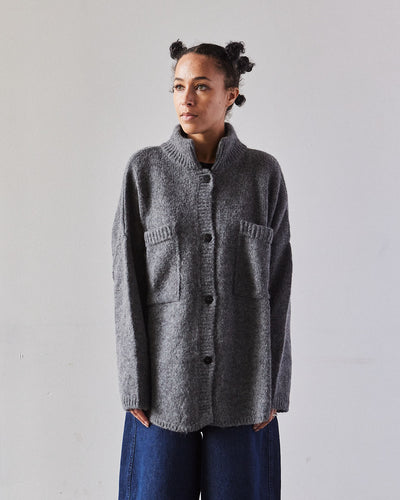 Cordera Baby Alpaca Polo Jacket, Grey