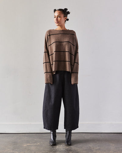 Cordera Baby Alpaca Striped Sweater, Brown