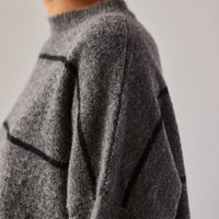 Cordera Baby Alpaca Striped Sweater, Grey