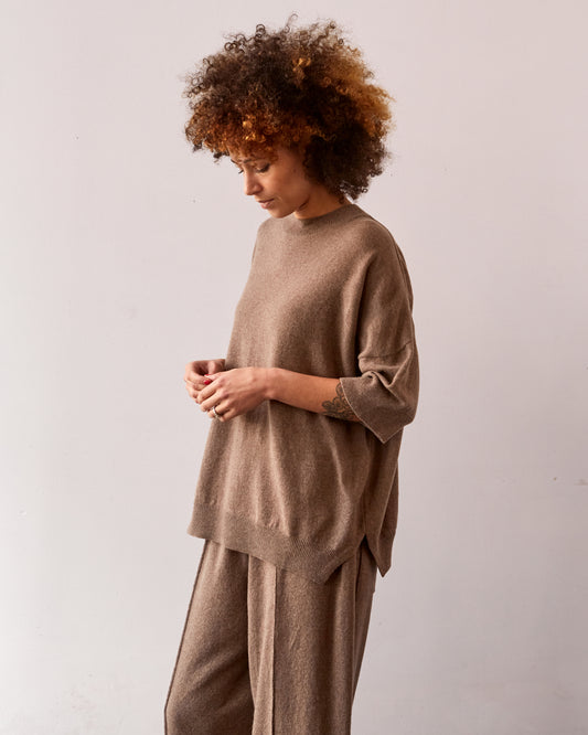 Cordera Cashmere Sweater, Taupe