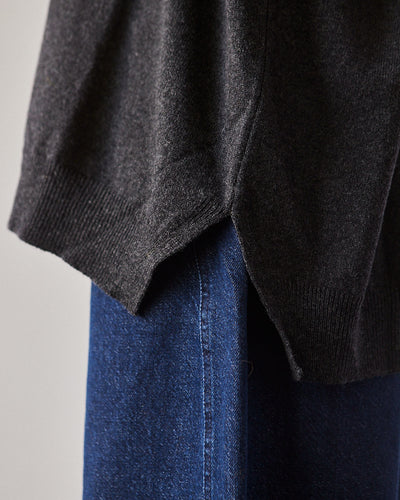 Cordera Cashmere V-neck Sweater, Anthracite