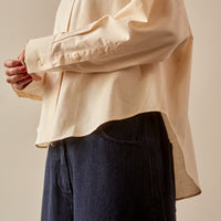 Cordera Cotton Double Collar Shirt, Natural