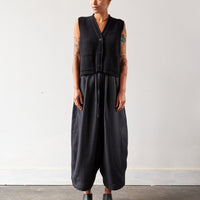 Cordera Linen Maxi Pants, Black