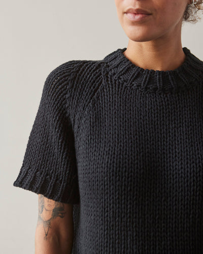 Cordera Cropped SS Sweater, Black