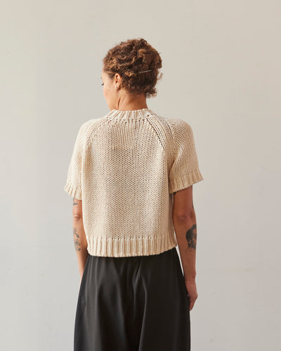 Cordera Cropped SS Sweater, Natural