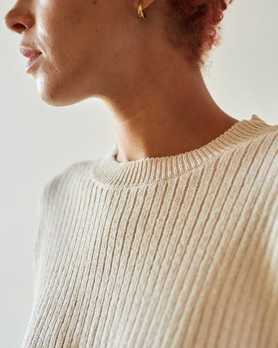 Cordera Cropped Sweater, Natural