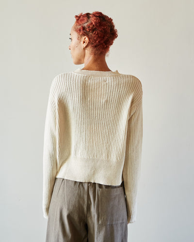 Cordera Cropped Sweater, Natural