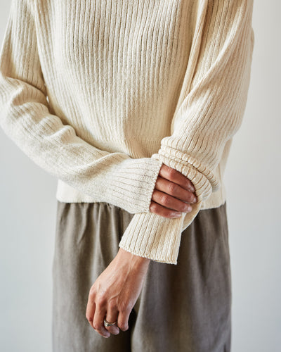Cordera Cropped Sweater, Natural