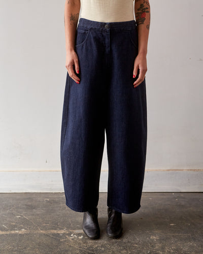 Cordera Curved Leg Pants, Denim