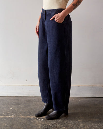 Cordera Curved Leg Pants, Denim