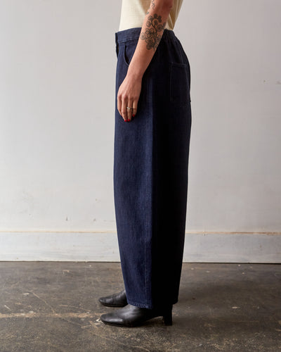 Cordera Curved Leg Pants, Denim