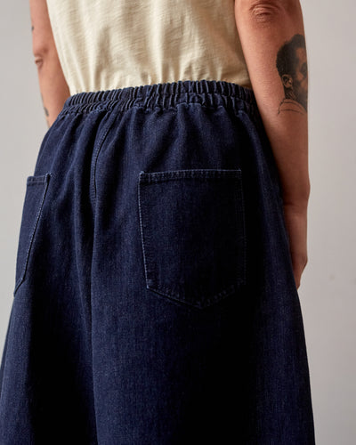 Cordera Curved Leg Pants, Denim