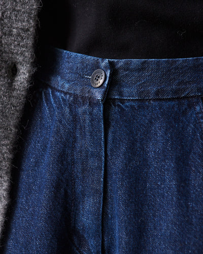 Cordera Curved Leg Pants, Denim