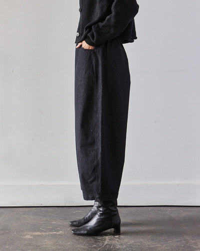 Cordera Curved Leg Pants, Washed Black