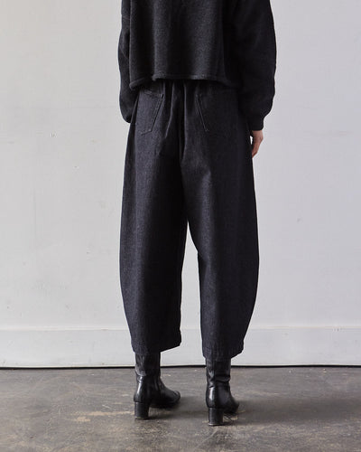 Cordera Curved Leg Pants, Washed Black