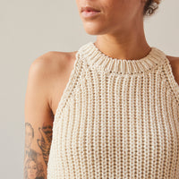 Cordera Halter Top Sweater, Natural