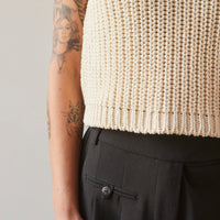 Cordera Halter Top Sweater, Natural