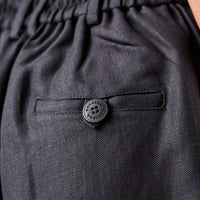 Cordera Linen Bermuda Shorts, Black