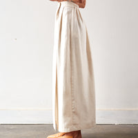 Cordera Linen Long Skirt, Natural