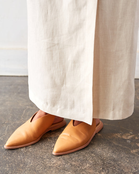 Cordera Linen Long Skirt, Natural