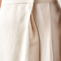 Cordera Linen Long Skirt, Natural