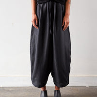 Cordera Linen Maxi Pants, Black