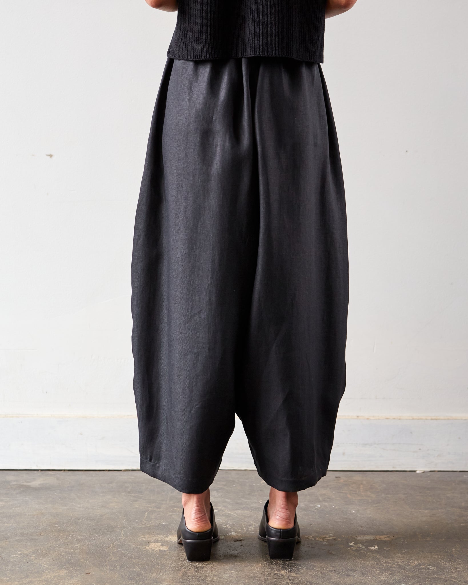 Cordera Linen Maxi Pants, Black | Glasswing