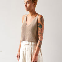 Cordera Linen Tank Top, Toasted
