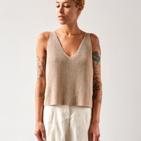 Cordera Linen Tank Top, Toasted