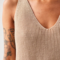 Cordera Linen Tank Top, Toasted