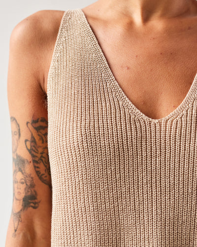 Cordera Linen Tank Top, Toasted