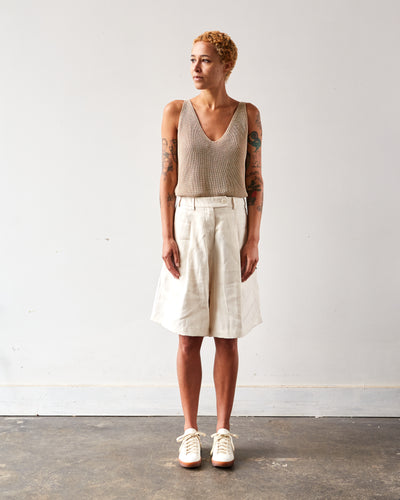 Cordera Linen Tank Top, Toasted