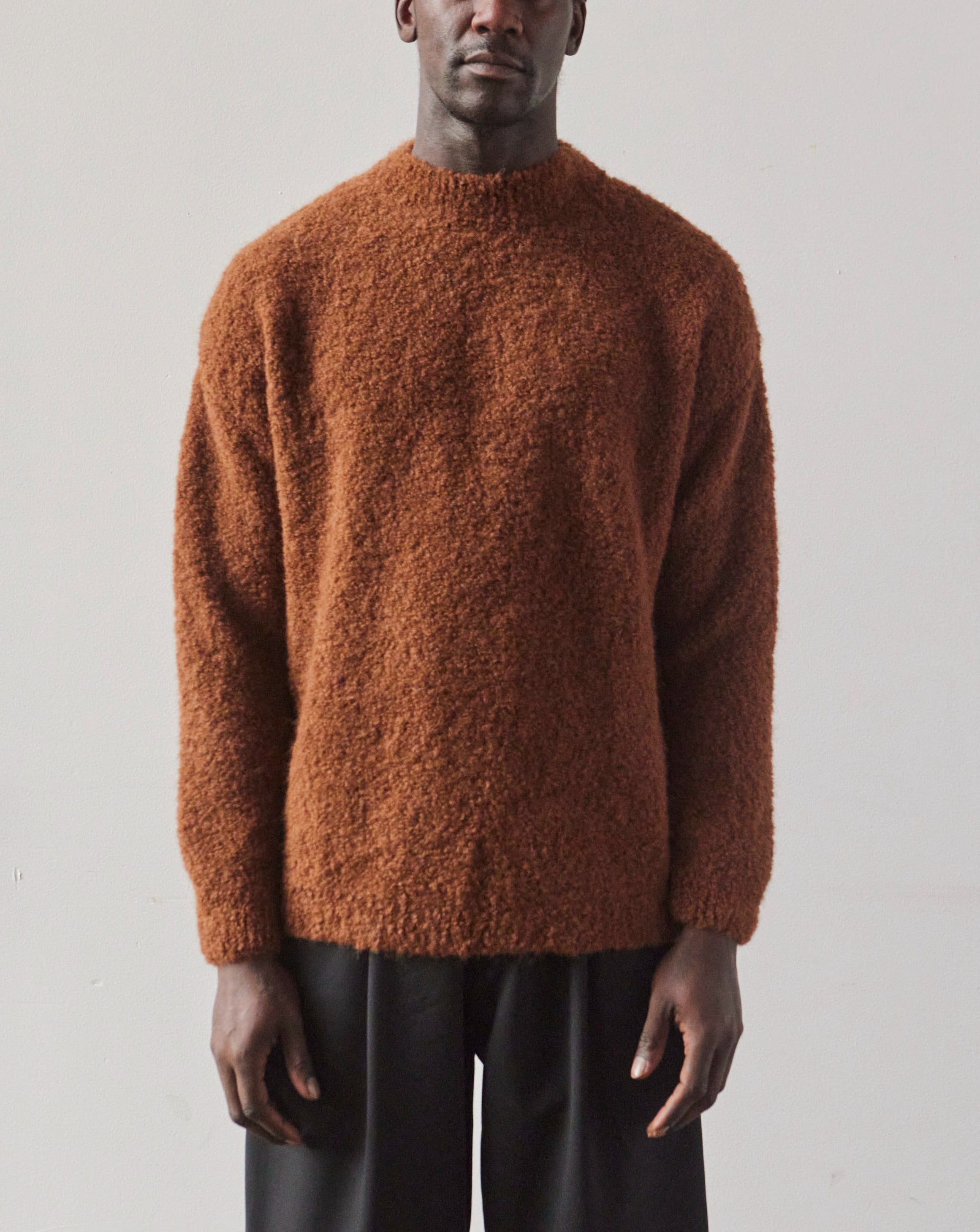 Men's boucle sweater clearance
