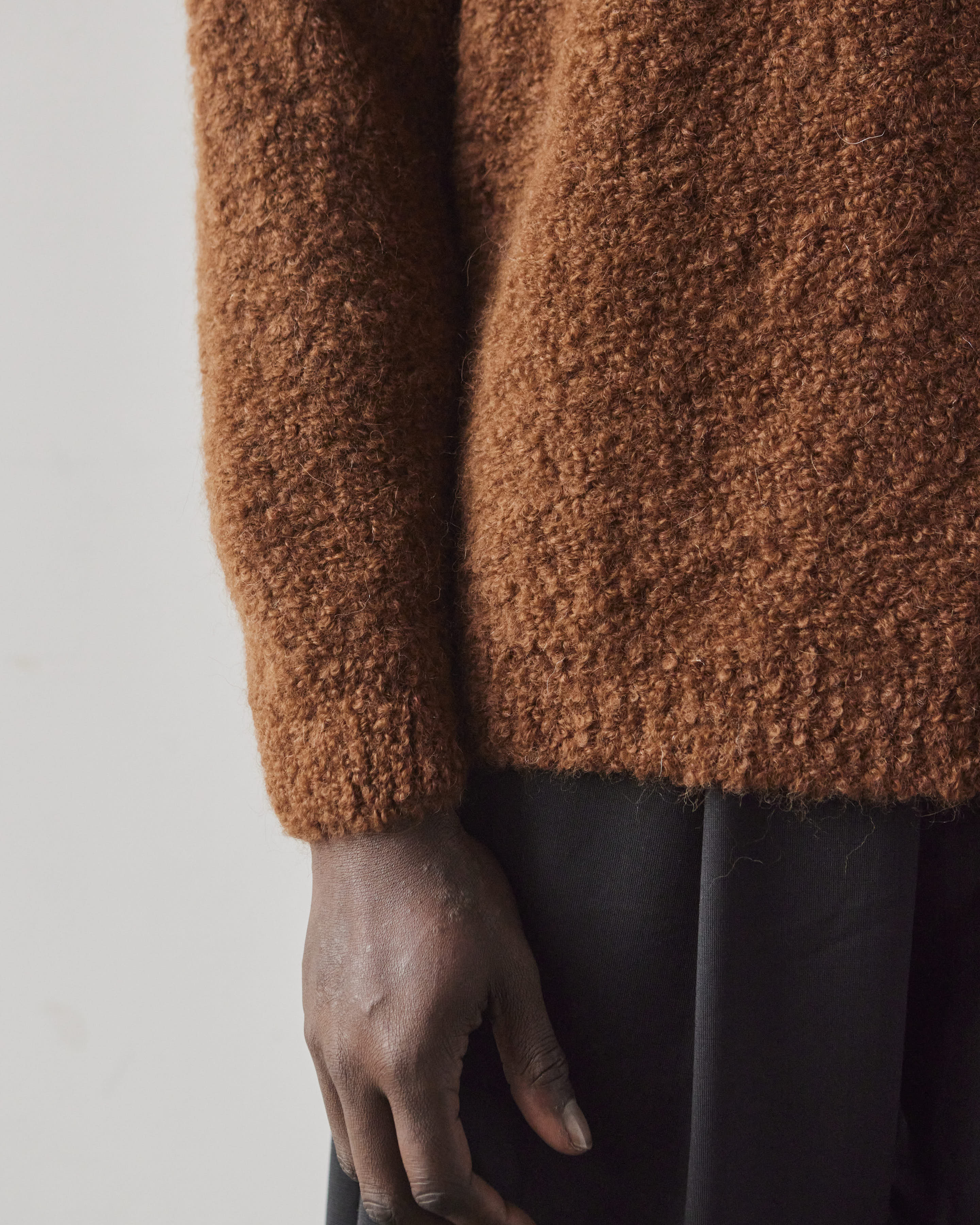 Men's boucle sweater discount