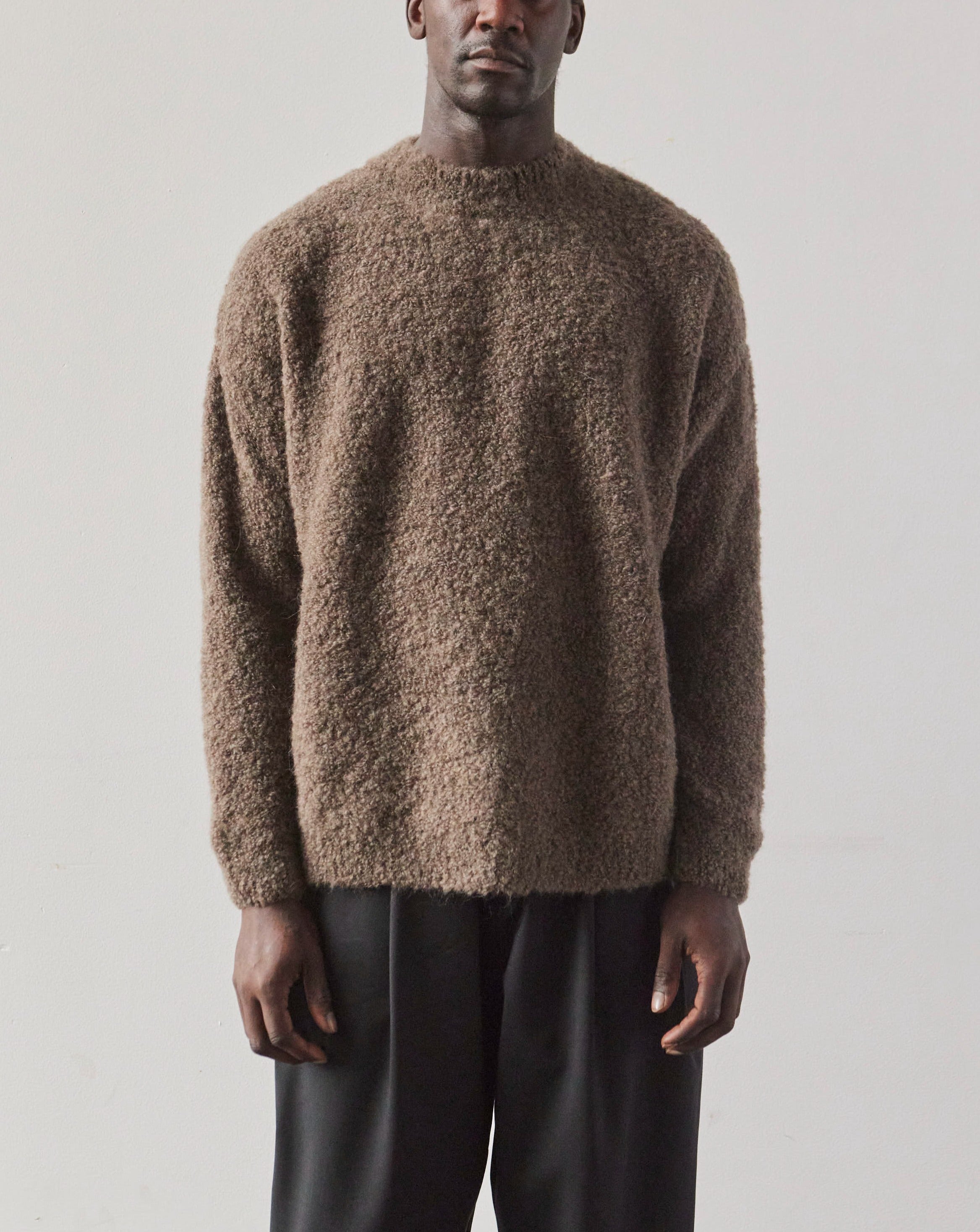Cordera Men s Boucle Sweater Vetiver Glasswing