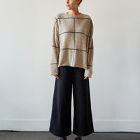 7115 Heavy Canvas Wide-Legged Trouser, Black