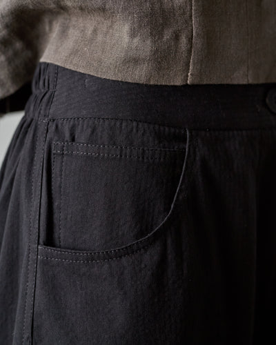 Cordera Poplin Curved Leg Pant, Black
