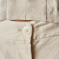 Cordera Poplin Curved Leg Pant, Natural