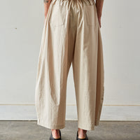 Cordera Poplin Curved Leg Pant, Natural