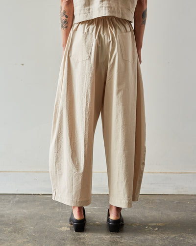 Cordera Poplin Curved Leg Pant, Natural