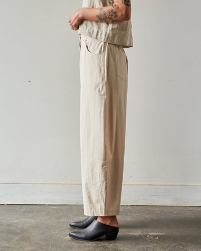 Cordera Poplin Curved Leg Pant, Natural