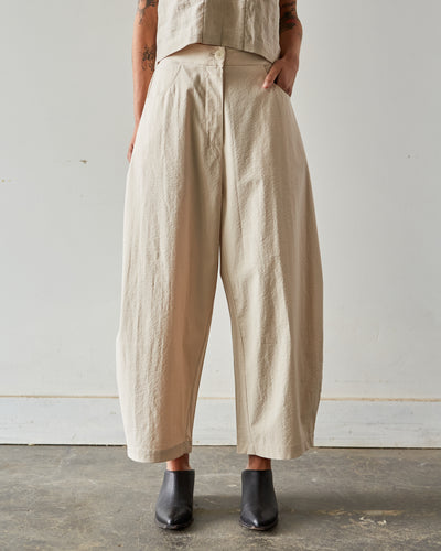 Cordera Poplin Curved Leg Pant, Natural