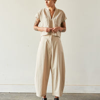 Cordera Poplin Curved Leg Pant, Natural